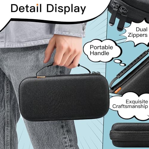 JETech Carrying Case for Nintendo Switch 2 (2025) 7.9 Inch, Hard Shell Portable Travel Bag with 10 Game Card Slots and Accessories Pouch, Lightweight Anti-Scratch Protection (Black) - 3