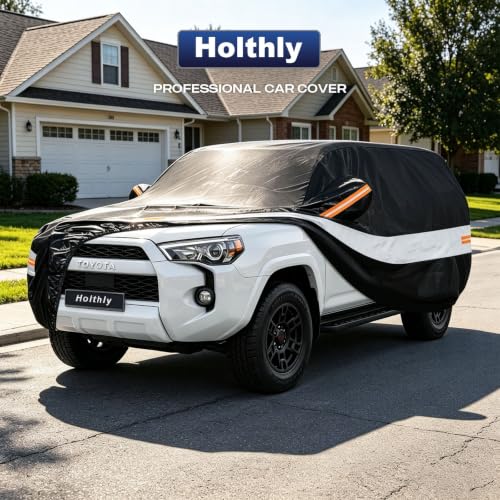 Image of 10 Layers SUV Car Cover Custom Fit for Toyota 4Runner (2002-2026) Waterproof All Weather for Automobiles, Outdoor Full Cover Sun UV Rain Protection.Black