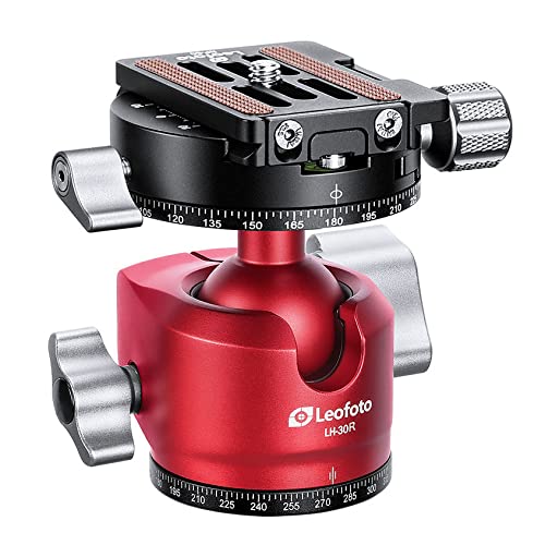 Amazon | Leofoto レオフォト LH-30R (RD) 自由雲台 (NP-50付) レッド 