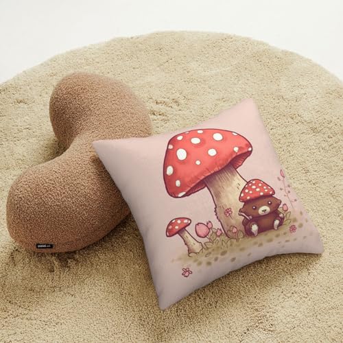 Housses de coussin velours côtelé imprimé ours haut de gamme 50cm