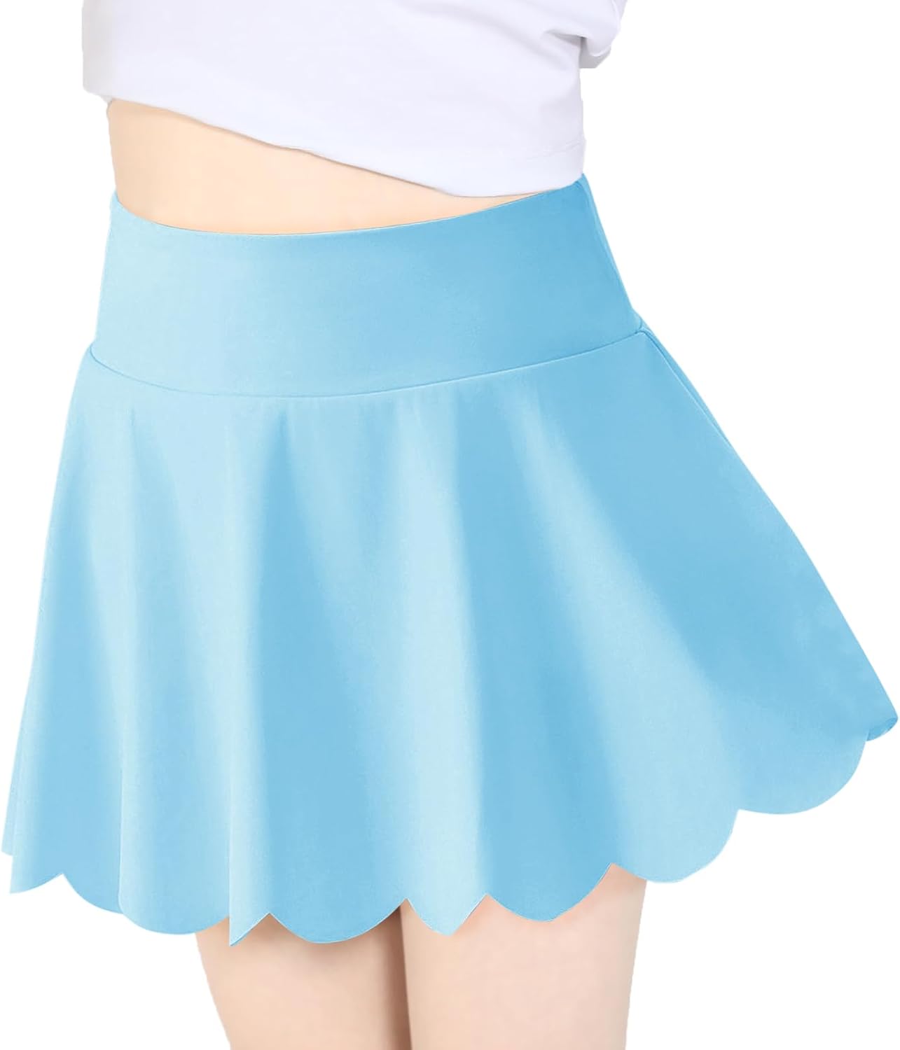 Haloumoning Girls Skorts Flowy Butterfly Athletic Shorts Kids A Line Pleated Tennis Golf Skirts with Pockets