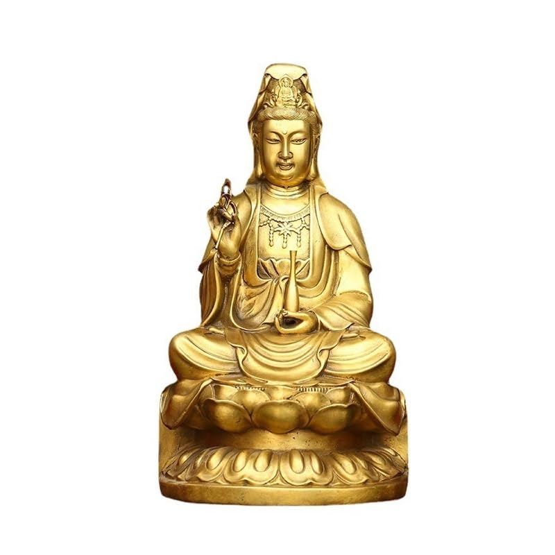 Statue de Bouddha Avalokitesvara en laiton et bronze pour fournitures bouddhistes de maison