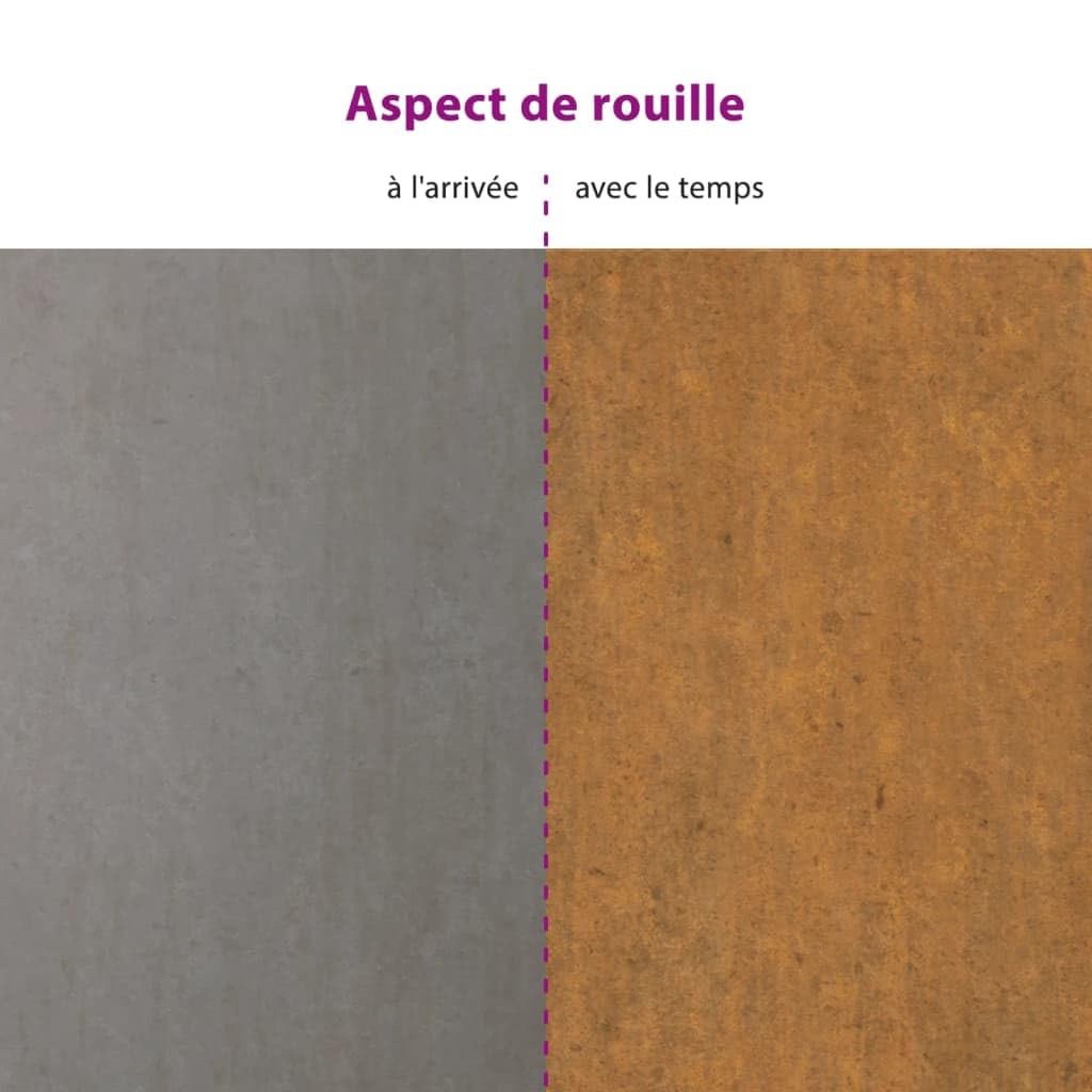 vidaXL Décoration murale jardin 105x55 cm acier corten design palmier, décoration murale extérieure, art mural de jardin, décoration murale en métal