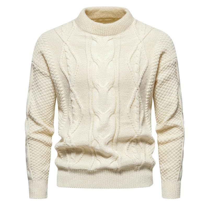 Pull en tricot pour homme col rond au style américain vintage décontracté - 3