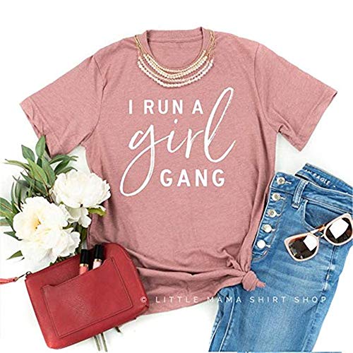 Diliflyer Women's Mom Life Boys Girls Letters T Shirts Graphic Tees (S, X-Pink)