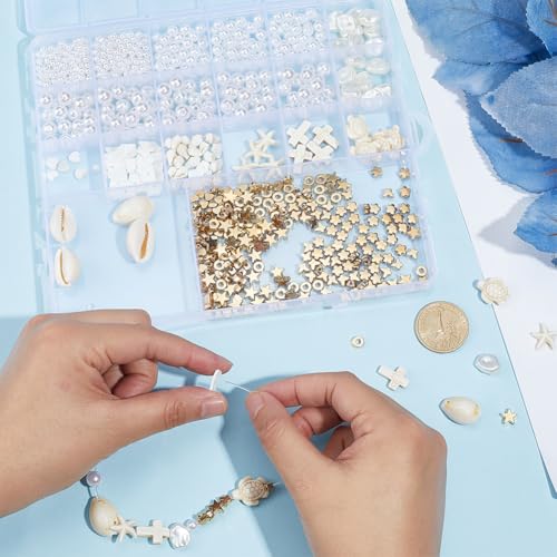 Perles océaniques en boîte pour éviter de perdre vos breloques