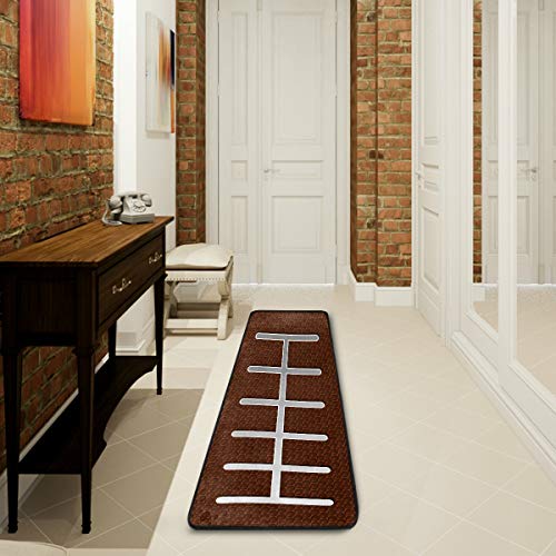 Alaza Realistic American Football Sports Background Runner Area Rug Non Slip Floor Mat For Hallway Entryway Living Room Bedroom Dorm Home Decor 72X24 Inches #TOP5