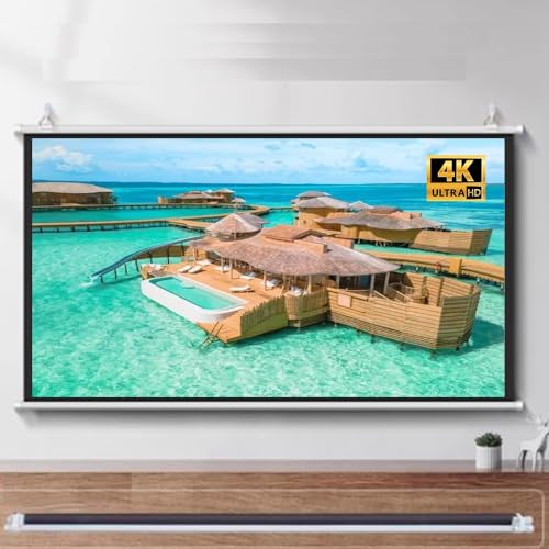 Pantalla manual para proyector 60" 16:9 para cine en casa miniatura 1