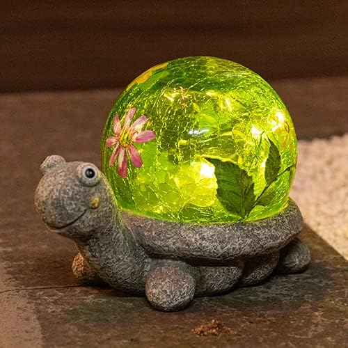 Solar Lights Outdoor Garden Ornaments Vigdur Tuetle Statues Garden