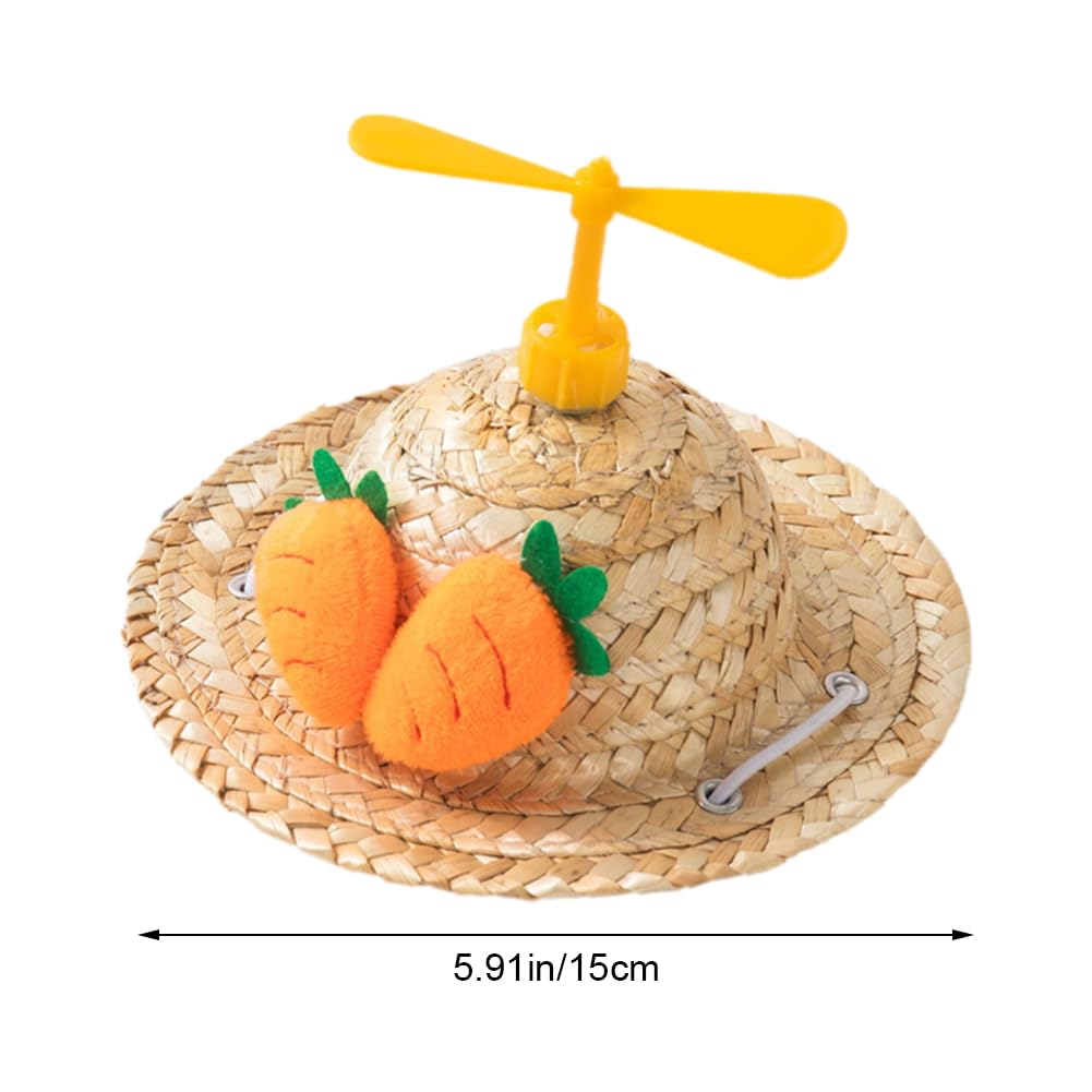 Amazon.co.jp: ペット 帽子 麦わら帽子 タケコプター 調整可能