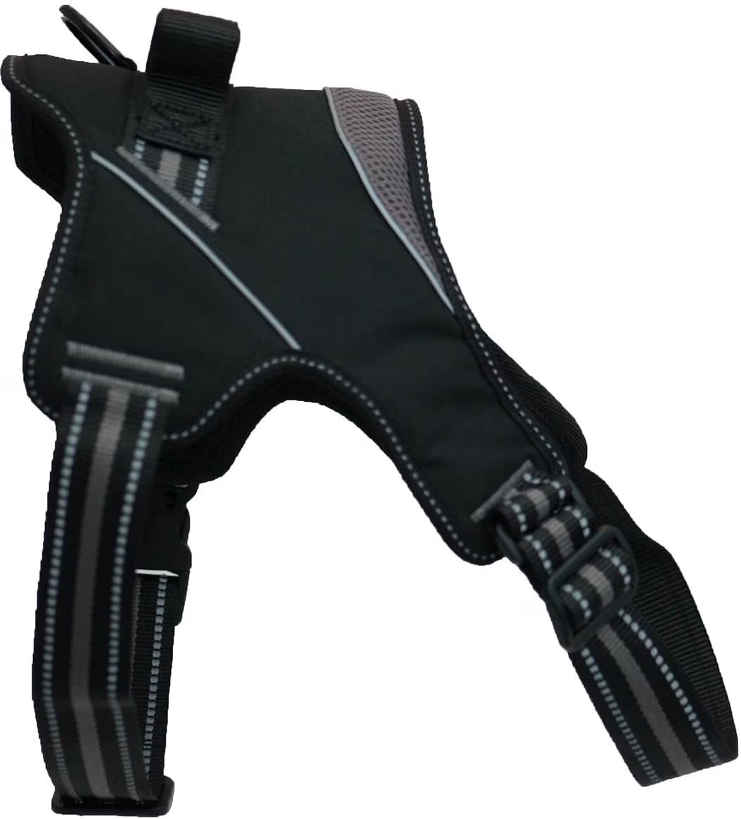 Hart Dog Harness, No-Pull Pet Vest with 1 Leash Clip, No Choke, Reflective, Adjustable, and Padded, for Easy Walking and Training Dogs (Grey, L(50) Suggested Weight 29lb to 47lb)