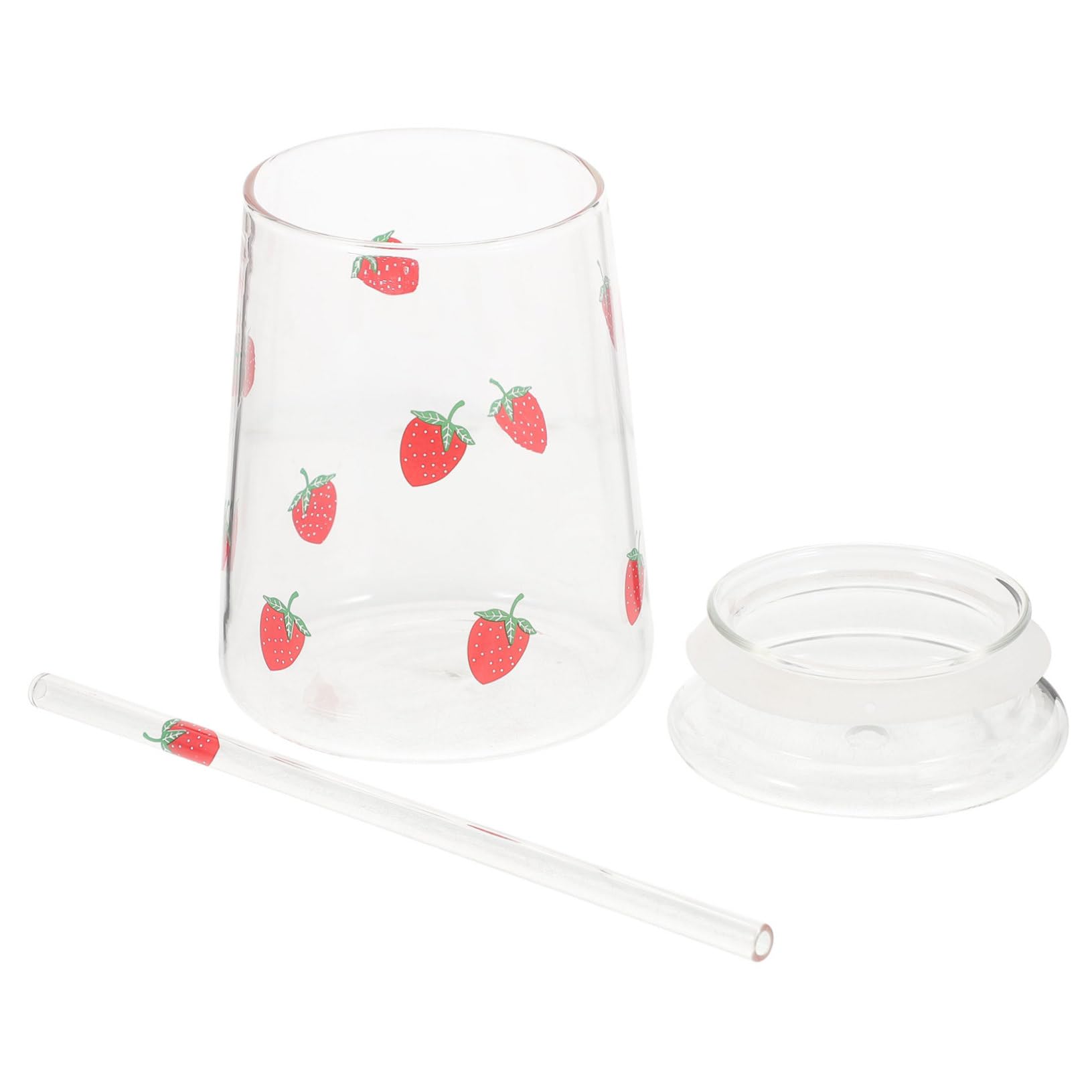 MAGICLULU 4 Set Di Robuste Tazze in Con Cannuccia E Coperchi Eleganti Bicchieri Per Tè Caffè E Latte