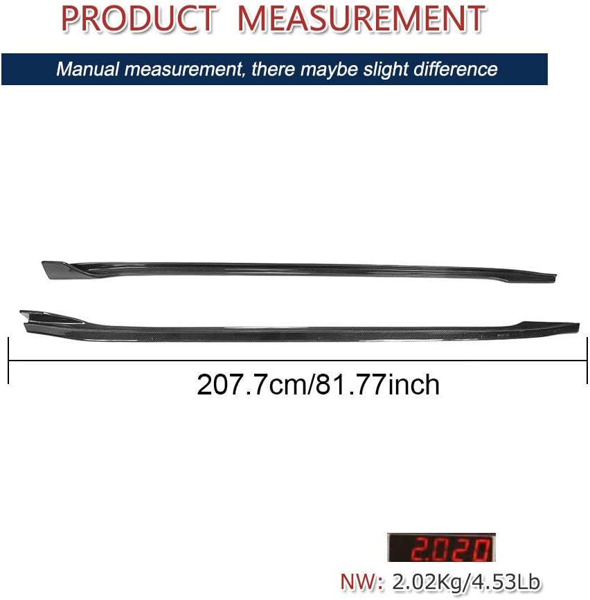 Carbon Fiber Side Skirts for Tesla Model 3 Sedan 2016-2022 Rocker Panels Side Trim Spoiler Side Skirt Extensions Factory Outlet (Carbon Fiber Black)