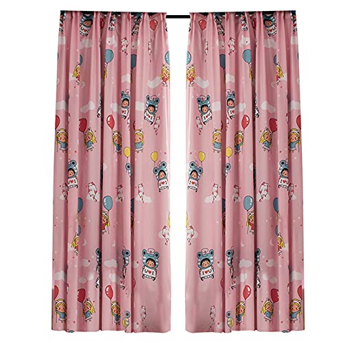Staright Cortinas semi-blackout para cortinas de cortina estampadas com isolamento térmico de quarto Decoração de casa para sala de estar (2 painéis, 55''Wx102''L)