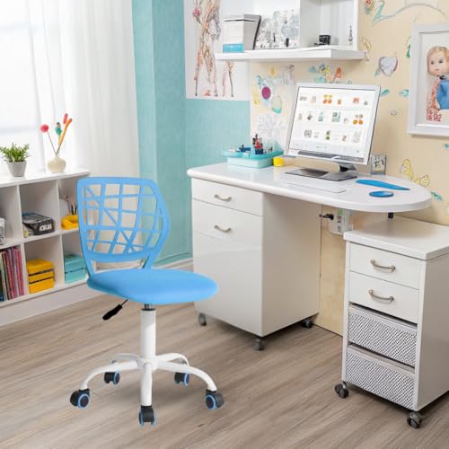FurnitureR Zahnarztstuhl, um 360 ° drehbar, Farbiger Hocker für Zahnassistenten, höhenverstellbar, ergonomisch, für Zahnarztpraxen, Massagesalons, Büro, Klinik, 38,5 x 40 x 87 cm, blau