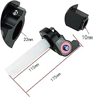 Vista 2 de Empuñadura universal de 22 mm y 7/8" de torsión con cable para motocicleta de motocross 250 Dirt Pit Motor Bike CRF70 TTR KLX110 SSR Thumpstar YCF
