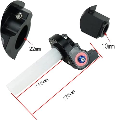 Miniatura 4 de Mango universal de acelerador giratorio de 0.866 in 78 pulgadas + cable para motocicleta de campo traviesa 250 Dirt Pit Motor, motocicleta CRF70 TTR