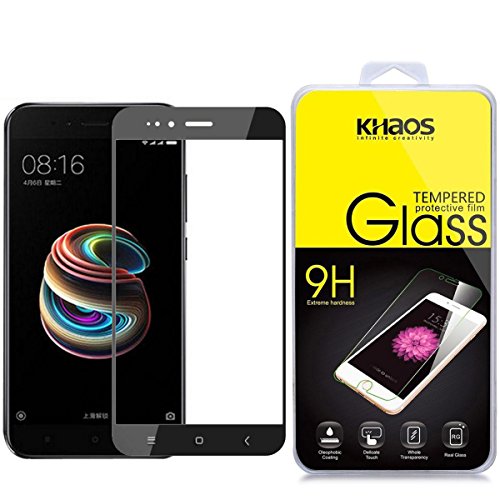 Screen Protector for Xiaomi Mi 5X / Mi A1, Full Screen Coverage KHAOS Tempered Glass Screen Protector Ultra Clear Scratch Resistant for Xiaomi Mi 5X A1 -Black Screen Protector for Xiaomi Mi 5X / Mi A1, Full Screen Coverage KHAOS Tempered Glass Screen Protector Ultra Clear Scratch Resistant for Xiaomi Mi 5X A1 -Black