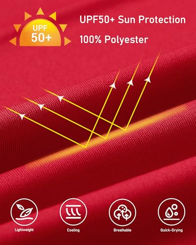 UPF 50+ Boys Rash Guard Long Sleeve Thumb Hole UV Sun Protection Swim Shirt for Kids Quick-Dry SPF Fishing Shirts3