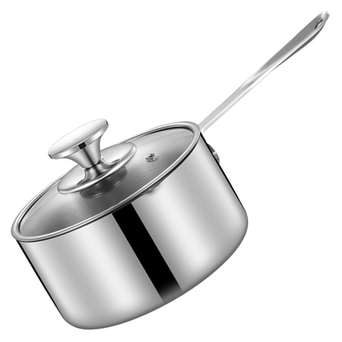TOPBATHY Pentola per Latte in Acciaio Inox Coperchio, Manico