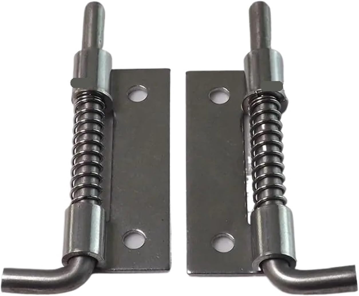 2PCS 304 Stainless Steel Loaded Hinge Security Spring Bolt Barrel Latch for Industrial Welding Distribution Cabinet Hardware(2inch-Left)