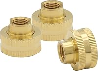 Vista 12 de Hooshing Adaptador giratorio de manguera de jardín de latón 3/4 "GHT a 1" NPT hembra a hembra conector de tuberías