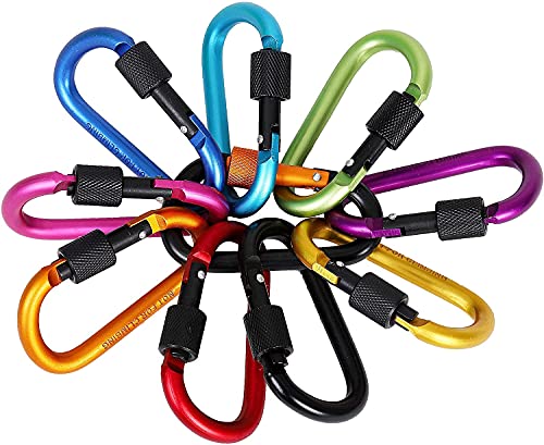 El Mejor Listado de Mosquetones de esta semana. 42 COOLKITALENT Mosquetón con Cierre de Resorte de 10 Piezas, Ganchos de Aluminio Camping, Pesca, Senderismo o Viaje