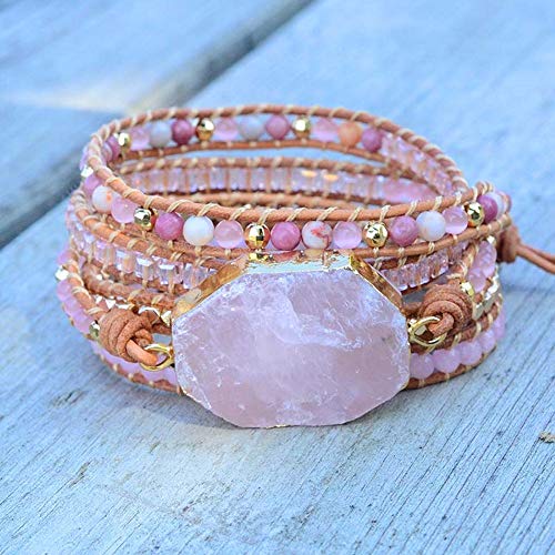 Image of Boho Wrap Bracelet for Women, Handmade Natural Imperial Jasper Multi-Layer Stone Beaded Bracelet, Bohemian Healing Crystal Stone Jewelry Gifts