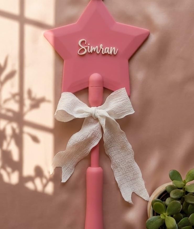 Image of THREADOUS Credit Card Wand Holder Lavendar, Fairy Wand Credit Card Holder, Magic Fairy Pay Star Wand Credit Card Holder, Tap to Pay Wand The Fairy Pay Debit Card Wand for Easy Checkout (Cute Pink)