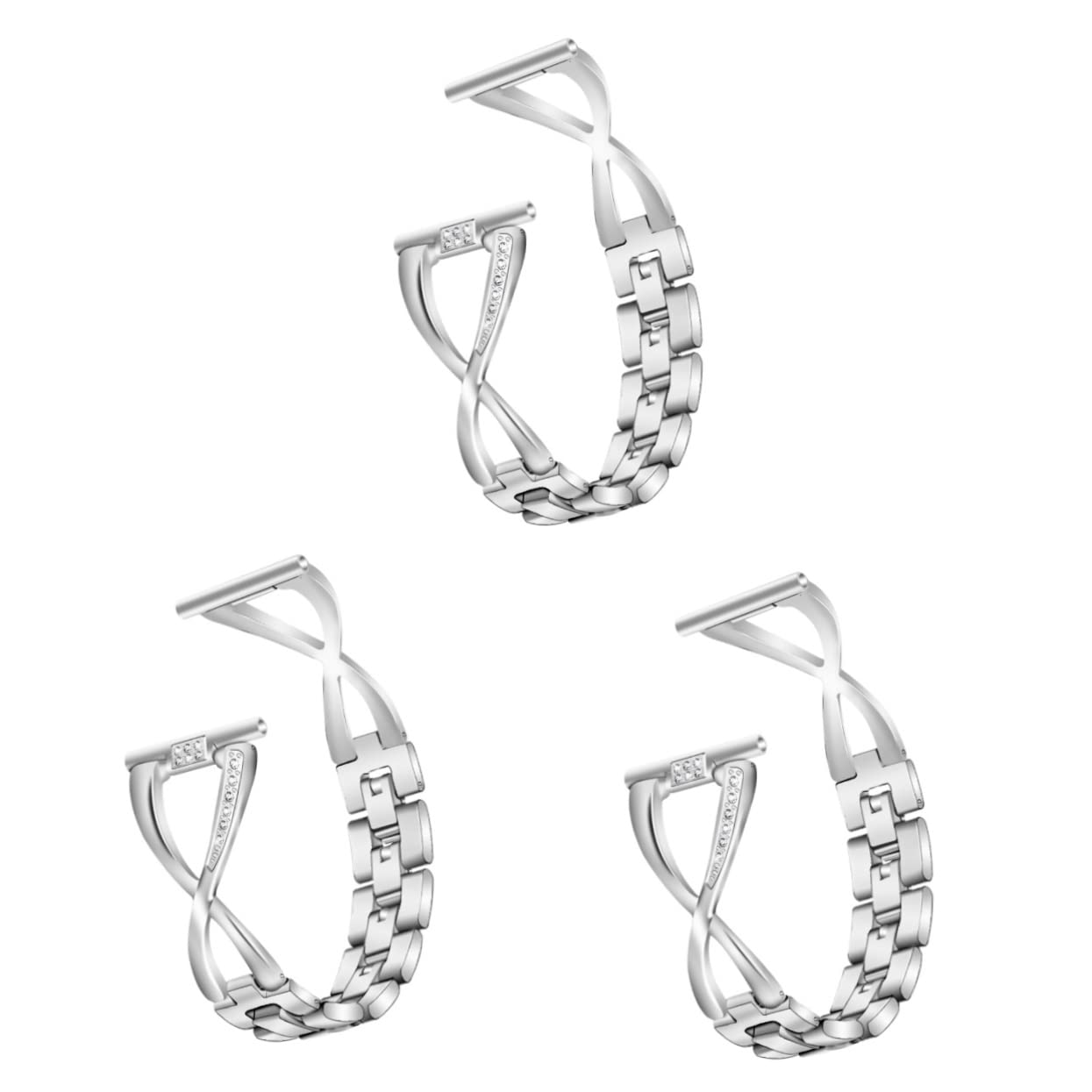 Mikikit 3pièces Bracelet Avec Pour Montre Remplacement Élégant Et Confortable Pour Et Femmes