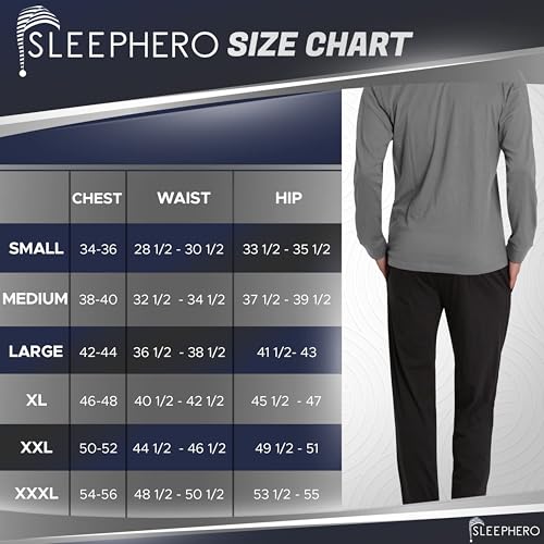 Men's Pajama Set Sleepwear Pjs Lightweight Long Sleeve Crewneck Shirts and Bottoms Soft Comfy Sleep Sets4