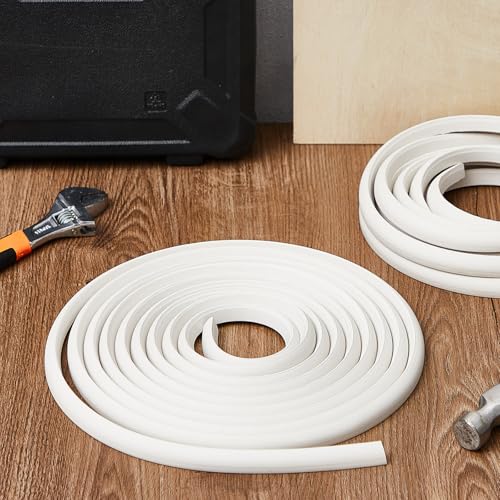 Moulure flexible quart de rond autocollante blanche pour angle de mur et comptoir de cuisine - 8