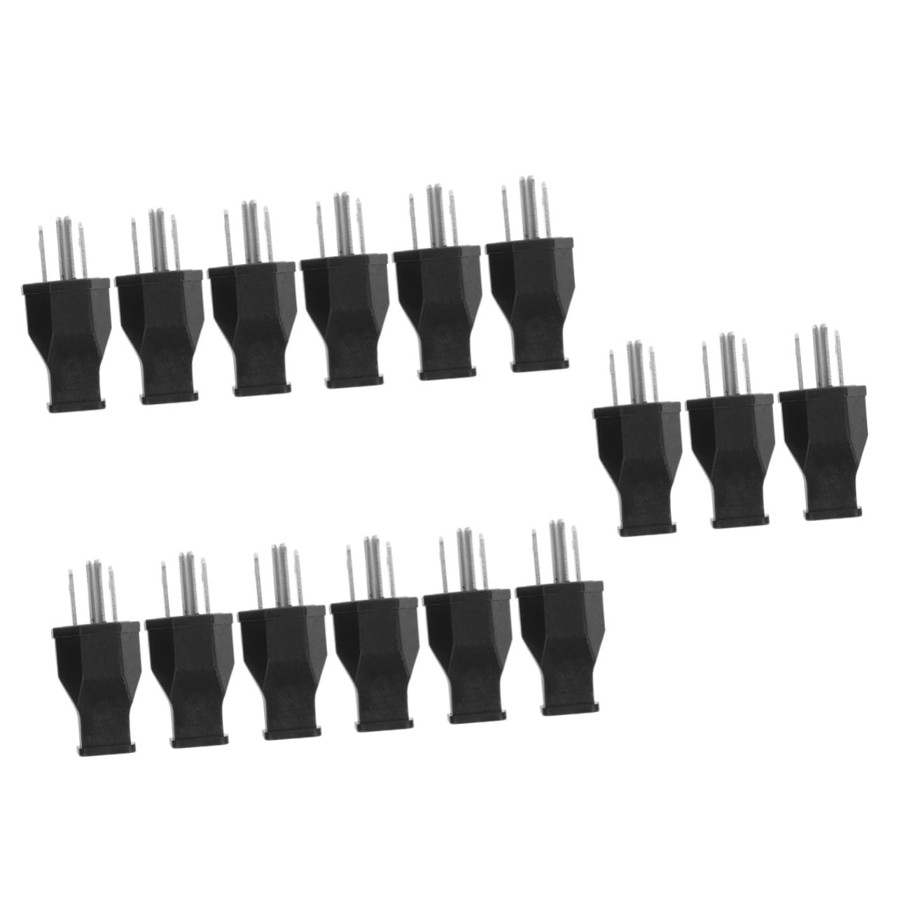 Angoily 15pcs Prong Replacement Electric Plugs for Household Use Rated Easy to Install Compatible Various Power Sockets