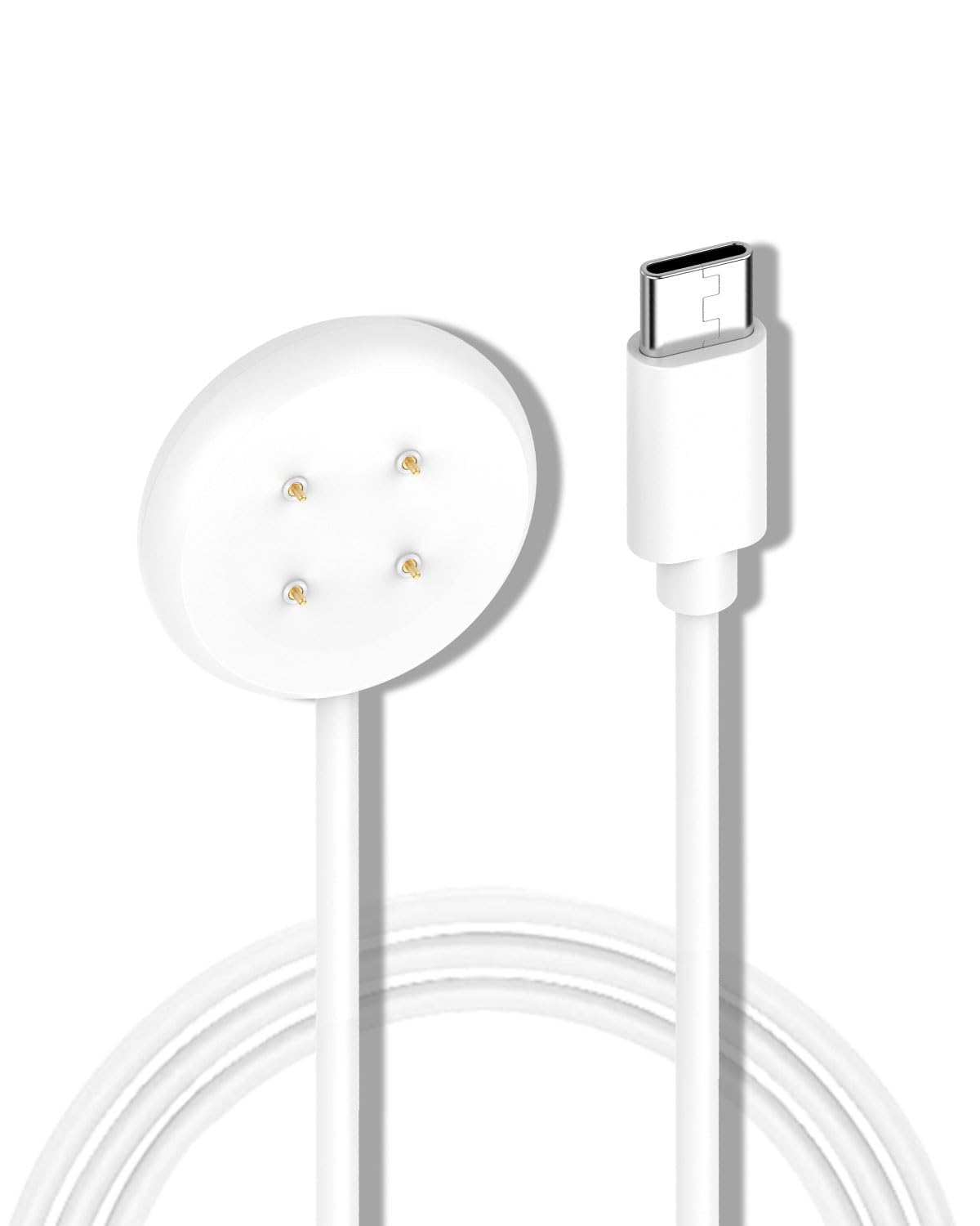 For Google Pixel Watch 3 / 2 充電器 充電ケーブル 【NOUKAJU】For ピクセルウォッチ 2 スマートウォッチ 充電器 充電ケーブル(100cm)急速/磁気充電 高耐久 スマートウォッチアクセサリー (Type-C,ホワイト)