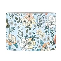 FANCOSAN Blue Floral Lampshades with Spider Handmade Vintage Chandelier Lamp Shade Light Cover M Home Decor