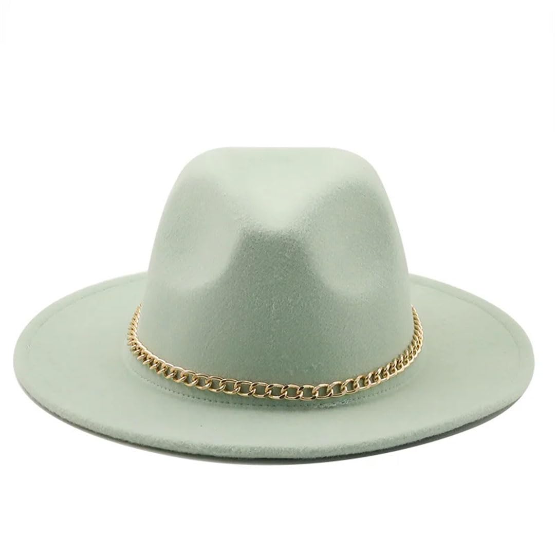 Cappello da Chiesa A Tesa Larga Panama Cappello Fedora in Feltro Solido per Uomo Donna Cappelli Jazz in o Lana
