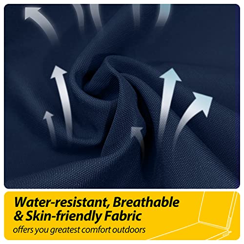 Aaaaacessories Outdoor Chaise Lounge Cushions For Patio Furniture Lounge Chairs Set Of 2, Water Resistant Fabric, 72 X 21 X 3 Inch, Navy Blue #TOP7