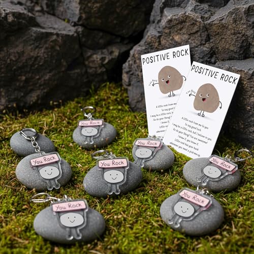 Image of Landical Positive Animal Keychains Bulk, Back to School | First Day of School Gift, Inspirational Cards, Acrylic Charms, Coworker Appreciation, Team Recognition, Group Handouts