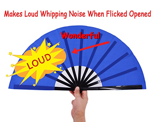 Amajiji Large Folding Fan, Chinease/Japanese Folding Nylon-Cloth Hand Fan, Women Hand Folding Fans Hand Fan Gift Fan Craft Fan Folding Fan Dance Fan #TOP2