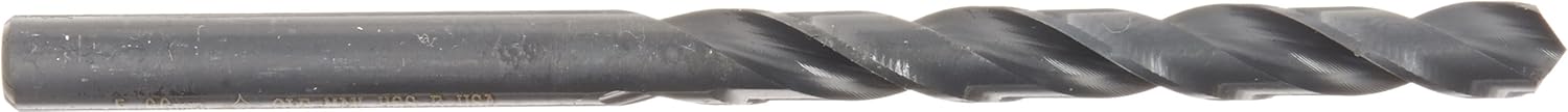 Cleveland C00960 CLE-MAX 50 Piece High-Speed Steel General Purpose Jobber Length Drill Bit Set, Steam Oxide Finish, Round Shank, Spiral Flute, 118 Degrees Conventional Point, 1mm to 5.9mm Size