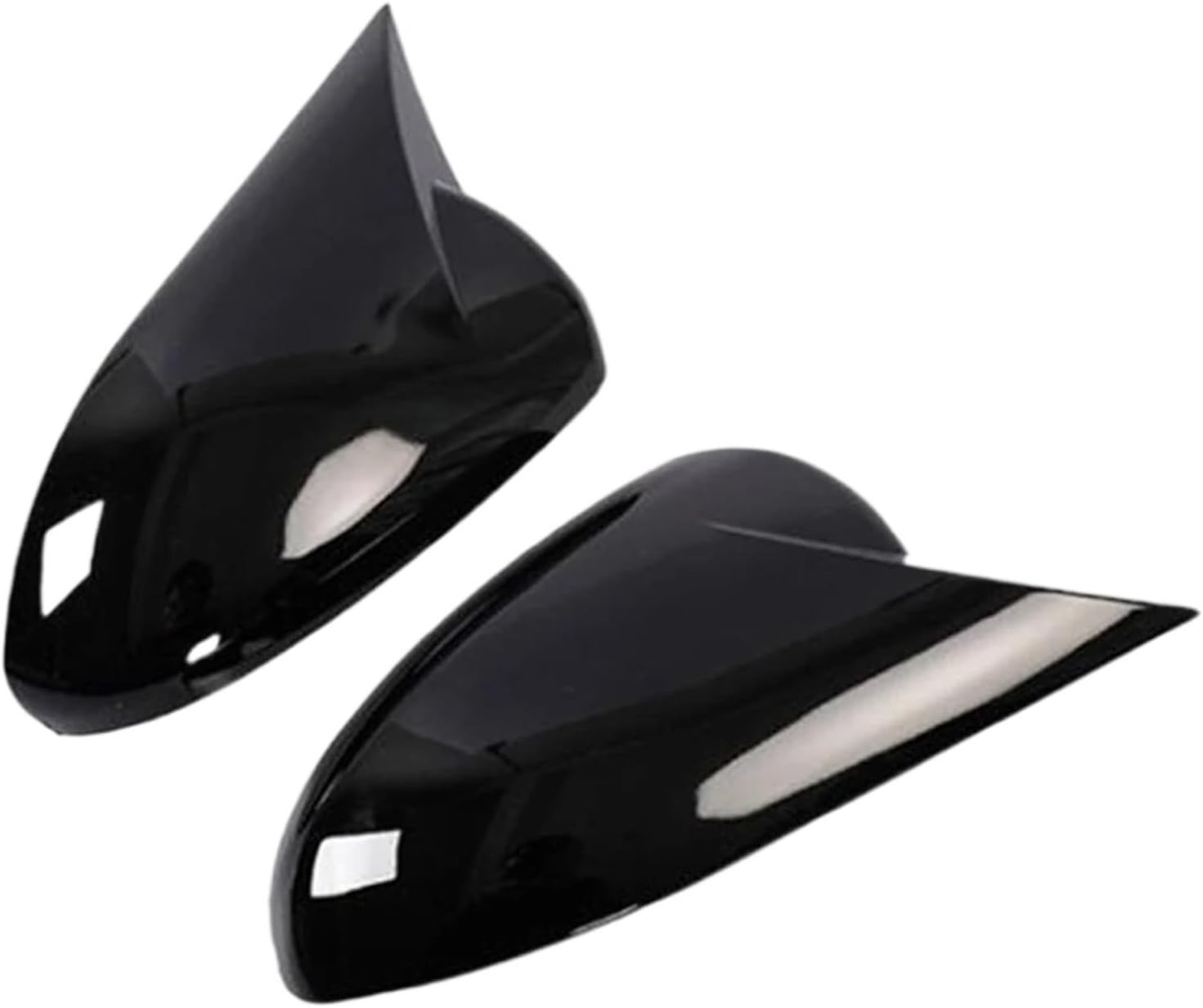 2PCS Car Rearview Mirror Cover Compatible For Cruze 2009-2014 Side Wing Rear View Mirror Covers Trim With OX Horn Car Styling (Color : Black)