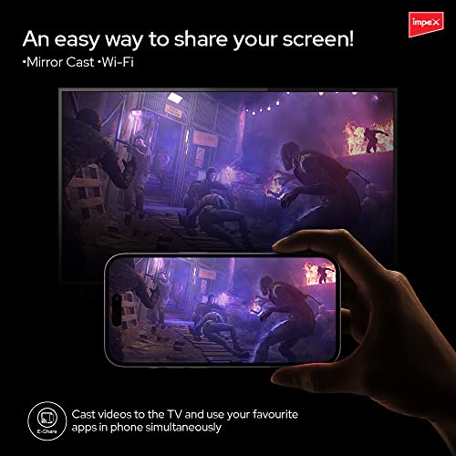تلفزيون سمارت امبكس 65 بوصة 4K HD LED - تلفزيون سمارت تيتانيوم 65 بوصة UHD مع مكبر صوت