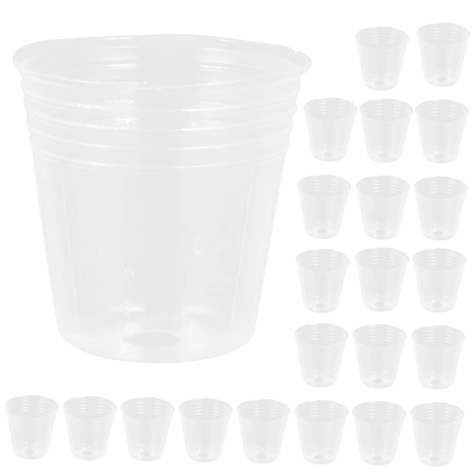 BESPORTBLE Lot De 4 Petits Pots De Pépinière en Plastique PP pour Plantes Succulentes Et Orchidées Drainants Et Respirants 50 Pièces X 4