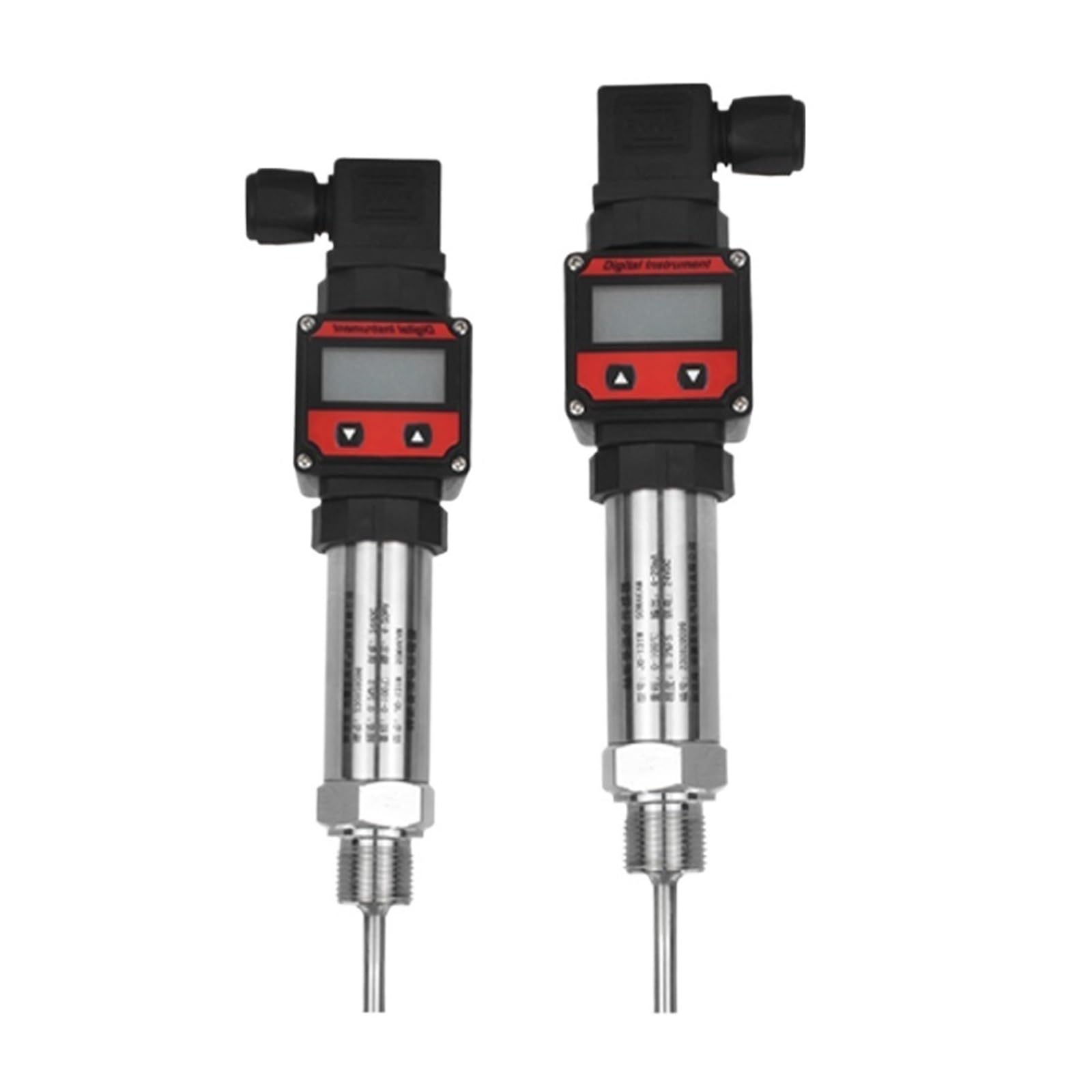 1 trasmettitore di temperatura con display a LED, sonda PT100, trasduttore di temperatura, uscita 4-20 mA, sensore di temperatura plug-in 24 V CC(-50-100C G1-2,200mm)