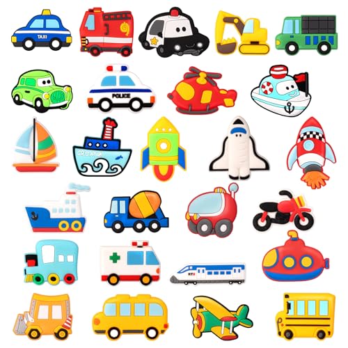 VNDUEEY 26 Pack Fridge Magnets, Decorative Refrigerator Magnets with Aircraft, Vehicle, and Boat Designs, Stylish Magnet Set for Whiteboard, Kitchen, and Office Use