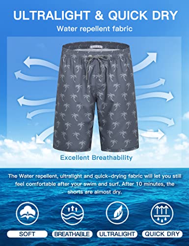 Image of BOJIN Mens Swim Trunks 9 inch Quick Dry Stretch Swim Shorts Mesh Lining Bathing Suits Swimwear Beach Shorts with Pockets