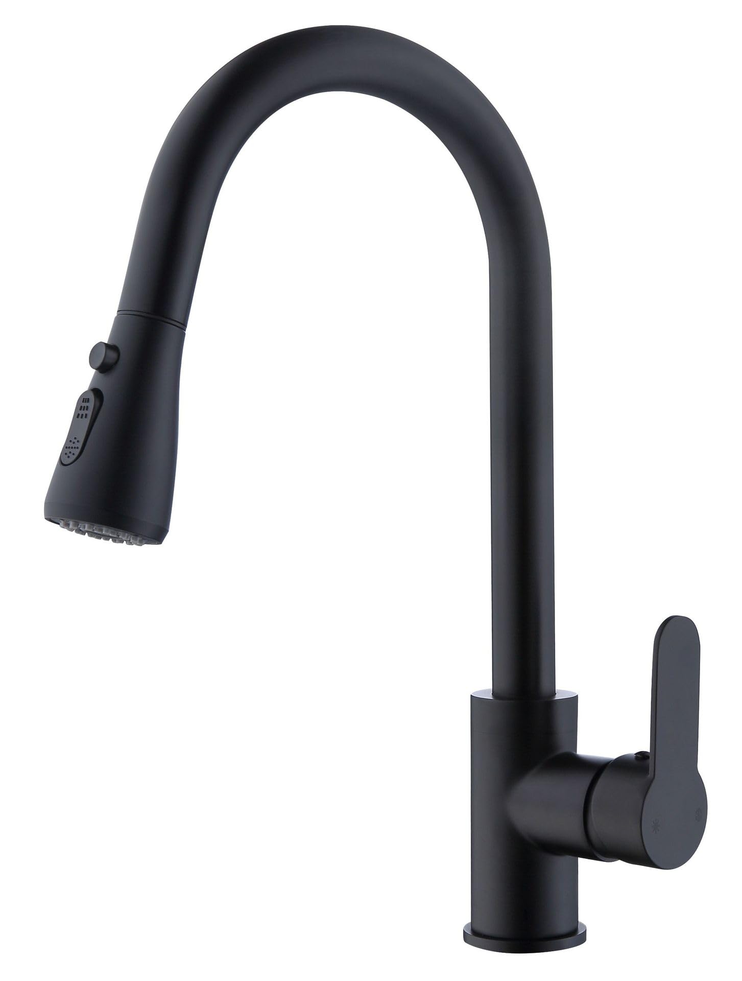Water Kitchen Tap Faucet Pull-Out Rotating Shower Hot and Cold Spray Black