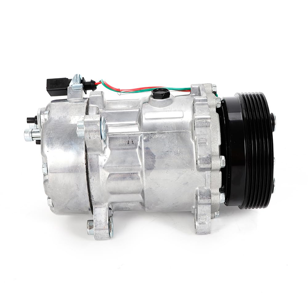 Compresor de aire acondicionado para coche 7V16 para Au-di A3 TT V-W Golf Bora Sea-t Alhambra Skda OTV aire acondicionado 12 V R134a aceite de compresor PAG46 apto para muchos modelos