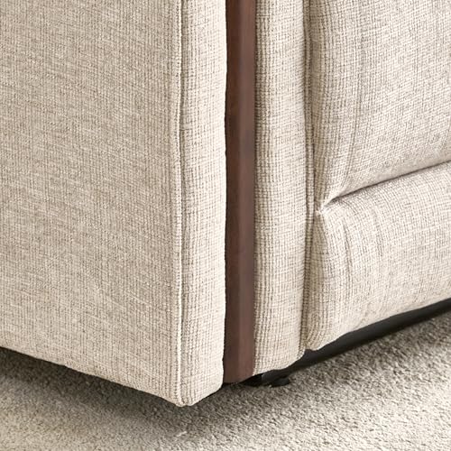 Image of Home Centre | Malinda Fabric 2 Seater Electric Recliners | Recliner Sofa for Living Room | Pine Wood | Beige | 1 Year Warranty