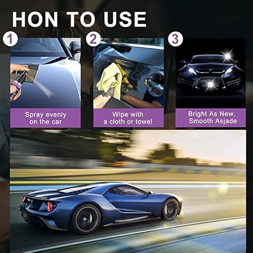 2Pcs 3 In 1 High Protection Fast Car Ceramic Coating Spray, Fast Fine Scratch Repair, Fast Car Coating, Car Scratch Nano Repair Spray #TOP1